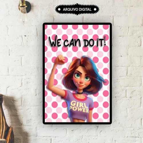 Quadro Girl Power Arte Digital