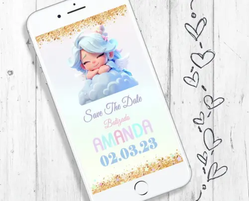 Save The Date Batizado Digital Anjinho