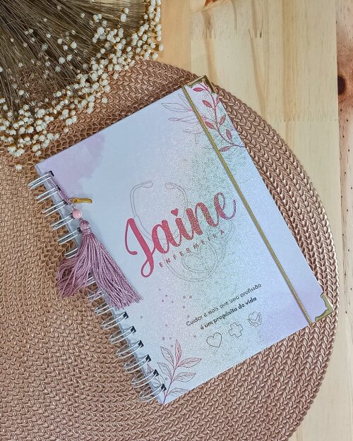 Agenda Permanente Personalizada Premium A5 | 2 Dias por Página (2DPP) | Capa Dura