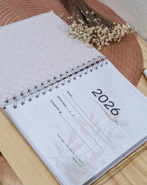 Agenda Permanente Personalizada Premium A5 | 2 Dias por Página (