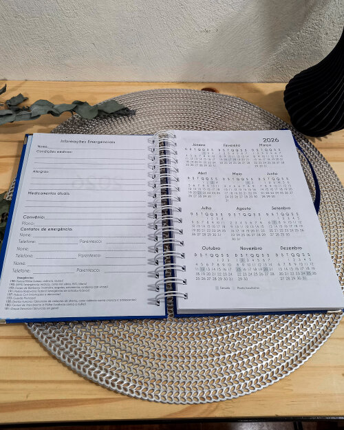 Agenda Permanente Personalizada Premium A5 | 1 Dia por Página + 