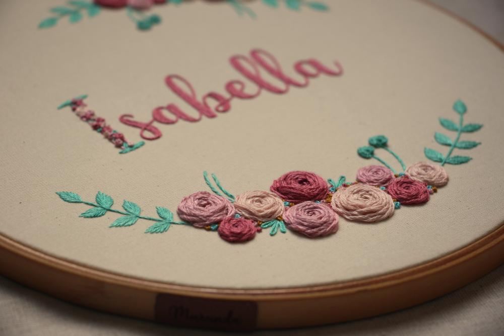pronta-entrega | Bastidor bordado à Mão floral