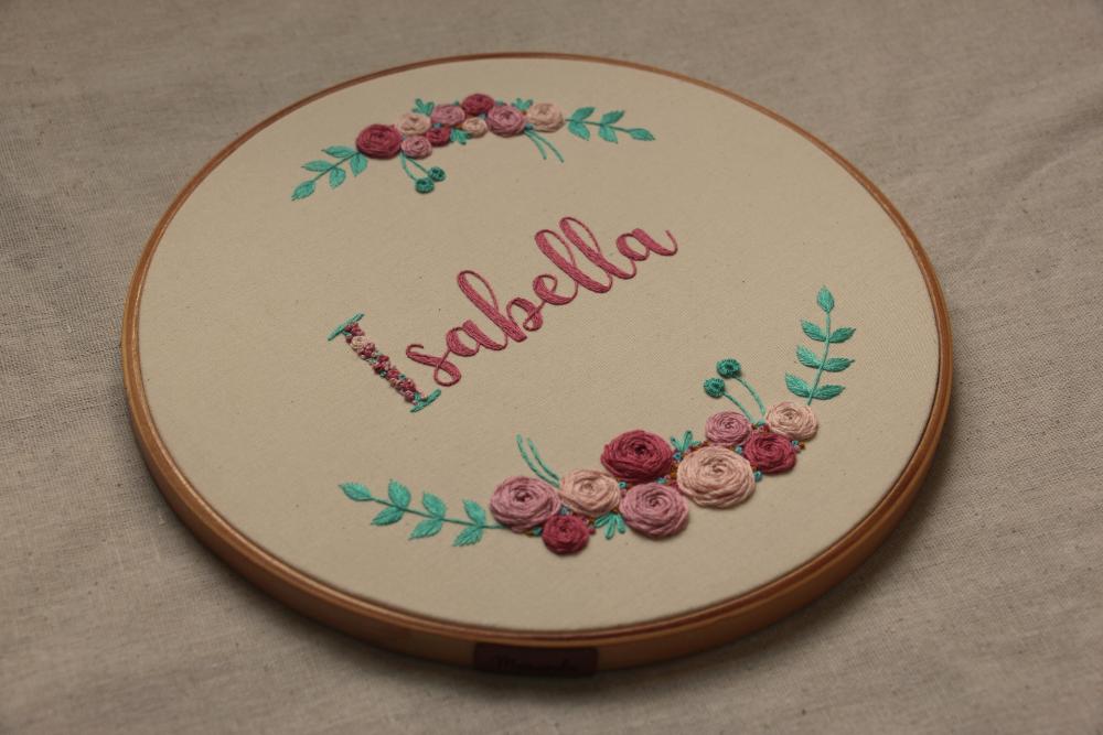 pronta-entrega | Bastidor bordado à Mão floral