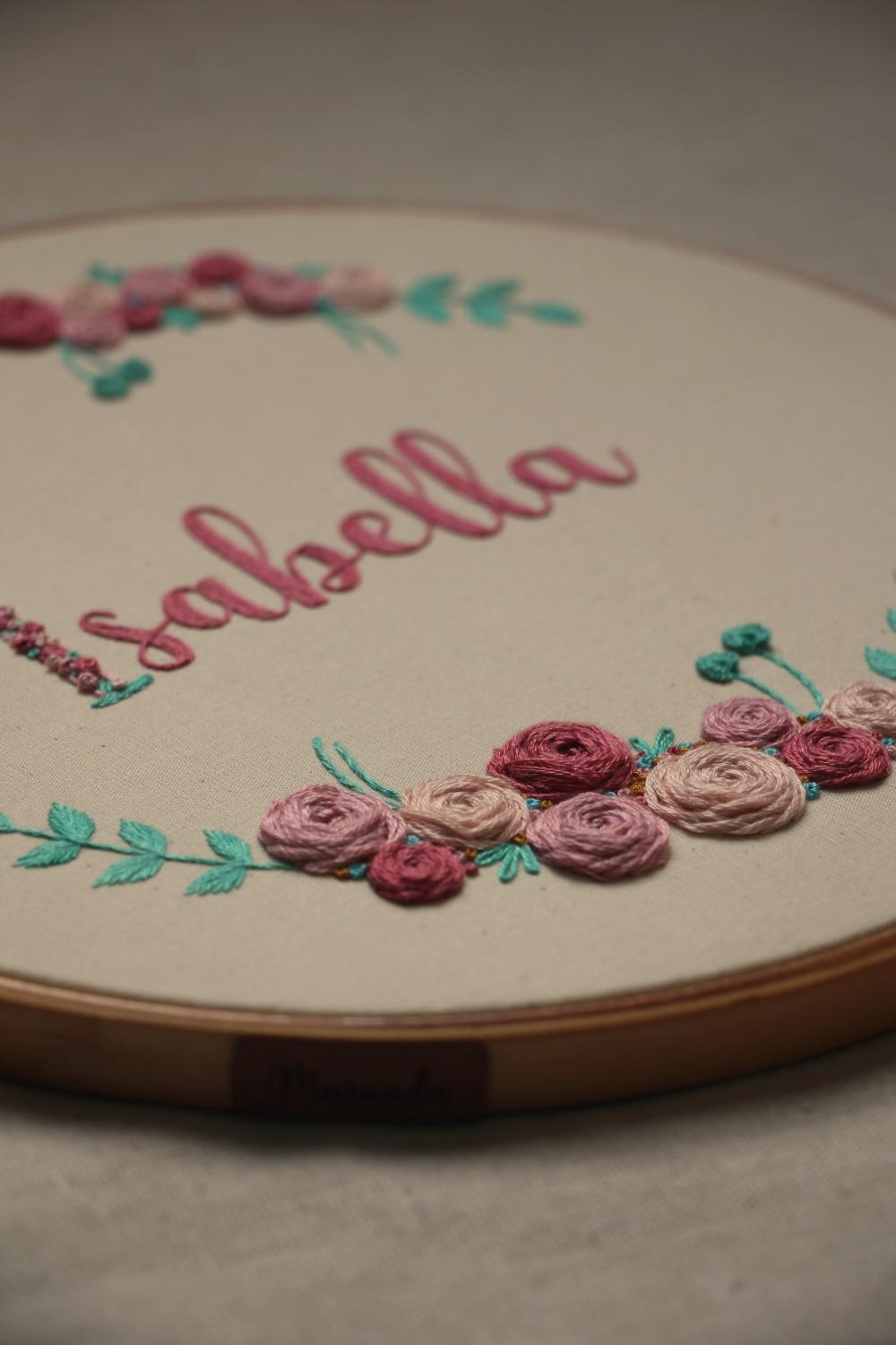 pronta-entrega | Bastidor bordado à Mão floral