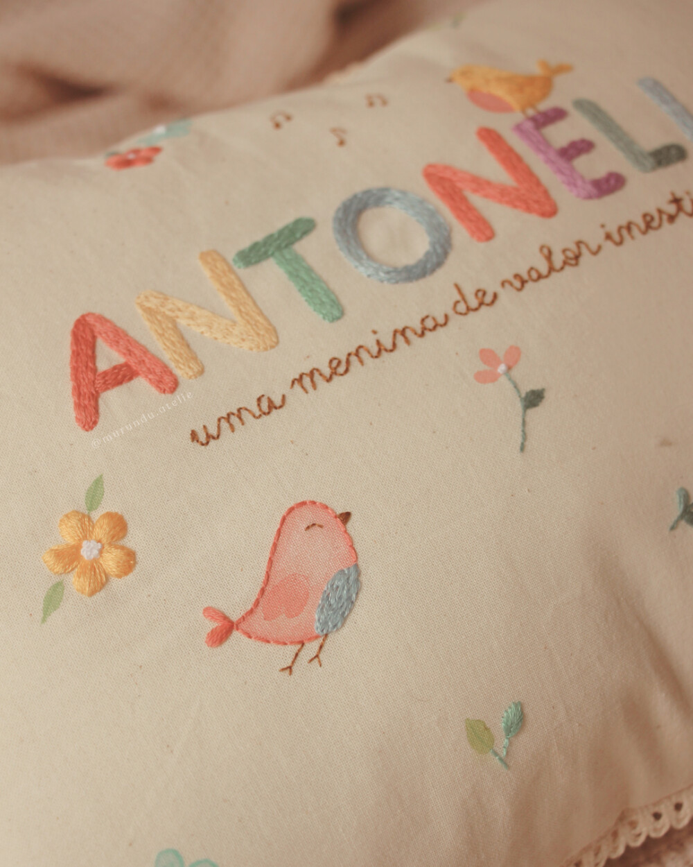 Almofada Antonella - bordada à mão