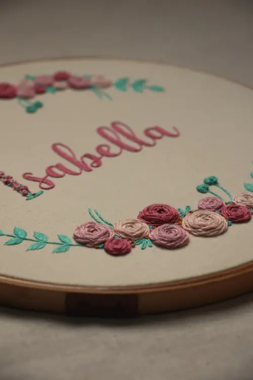 pronta-entrega | Bastidor bordado à Mão floral