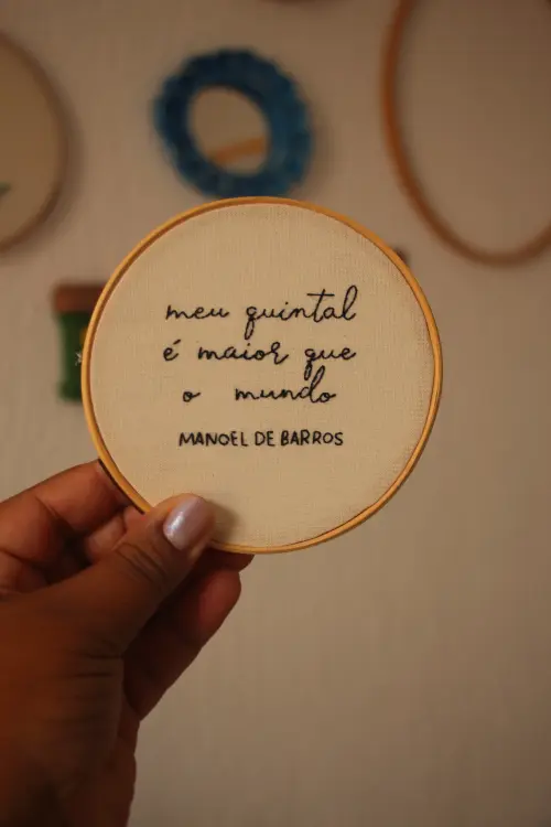 pronta entrega | Manoel de Barros - Poesia Bordada à Mão