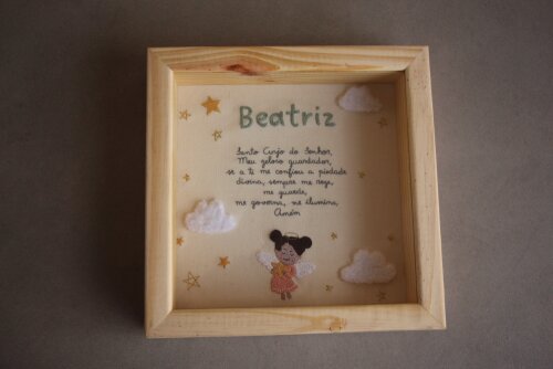Quadro Oração Santo Anjo ou Personalizado