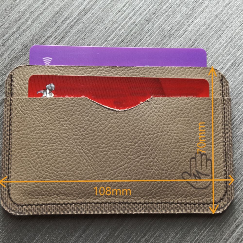 Porta Cartões Minimalista Carteira Couro Legítimo com Detalhes 