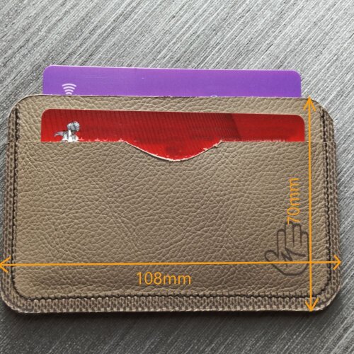 Porta Cartões Minimalista Carteira Couro Legítimo com Detalhes 