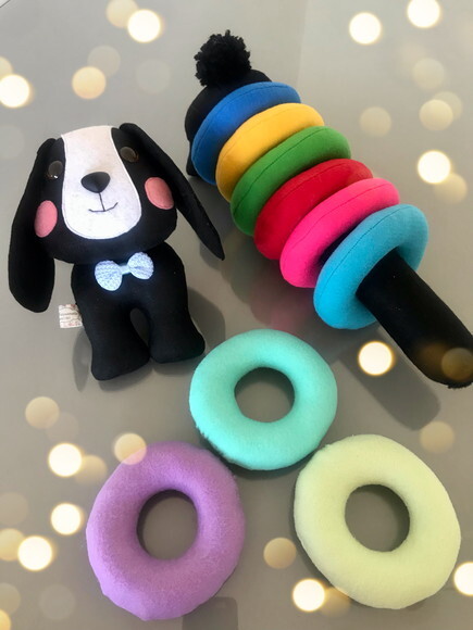 Brinquedo Pedagógico Cachorro das Argolas