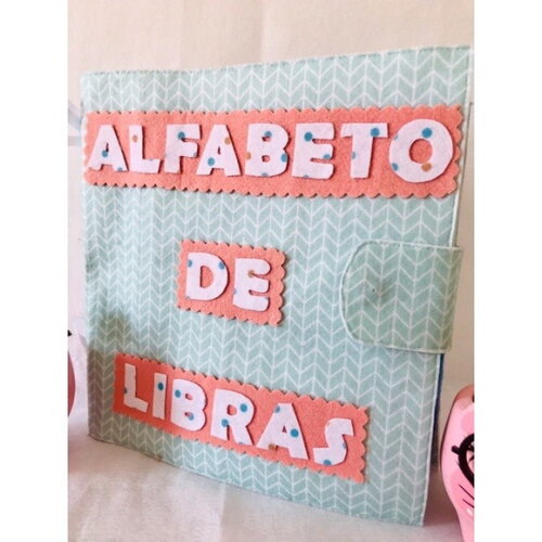 Livro Sensorial em Feltro Alfabeto de Libras