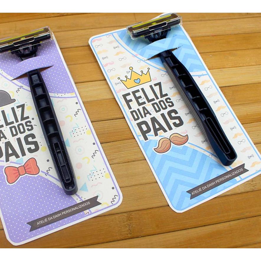 Barbeador com Personalizado Dia dos Pais - Barbeador com Card Dia