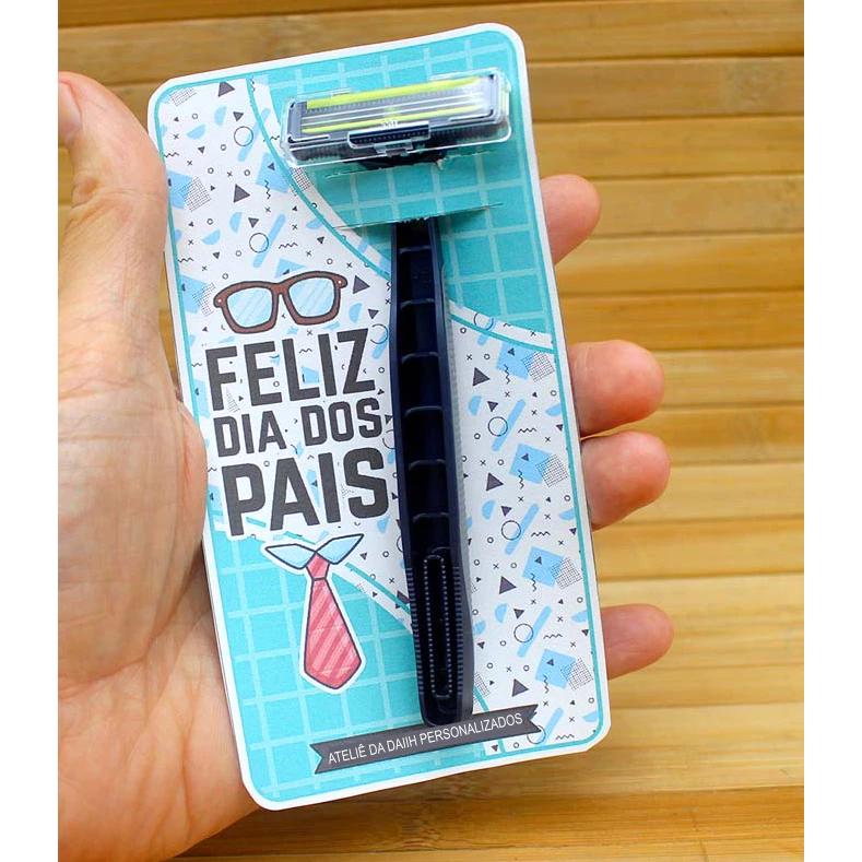 Barbeador com Personalizado Dia dos Pais - Barbeador com Card Dia