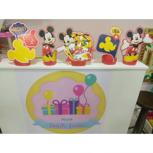 Centro de Mesa Mickey Mouse - Toten Para Decoração Mickey 5 Uni