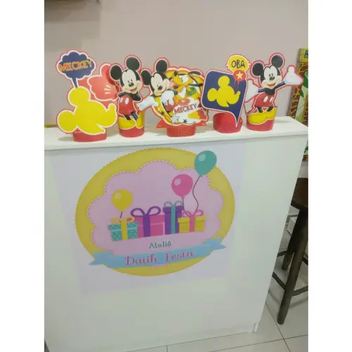 Centro de Mesa Mickey Mouse - Toten Para Decoração Mickey 5 Uni