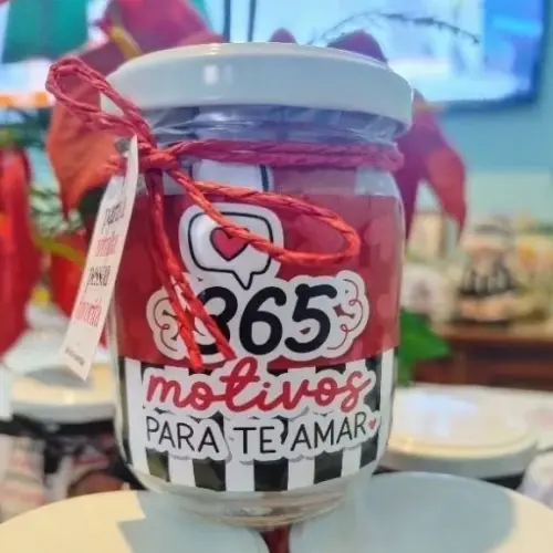 365 Motivos Para Te Amar - Pote do Amor Lembrancinha Namorados - 