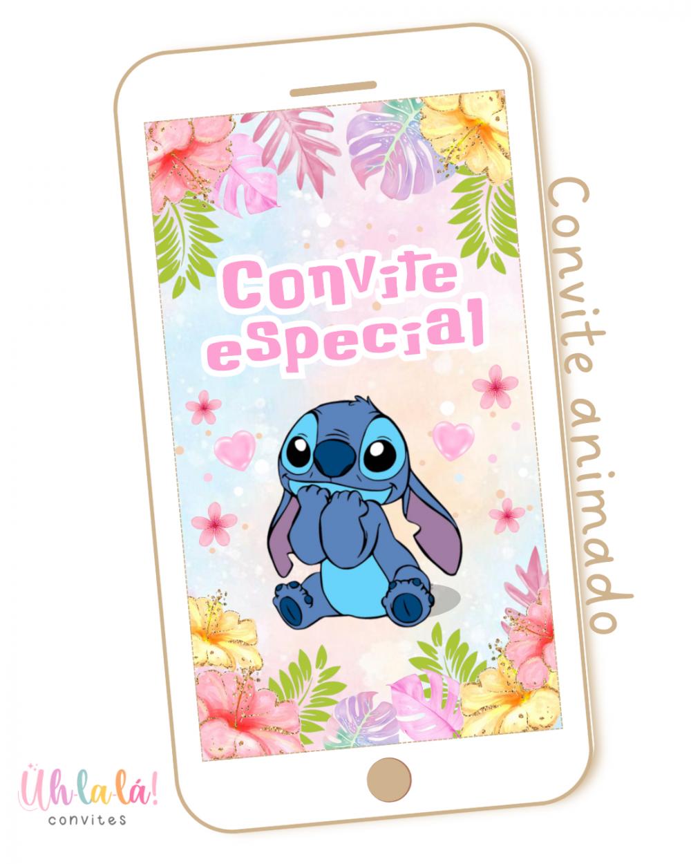 Convite animado Stitch (em vídeo)