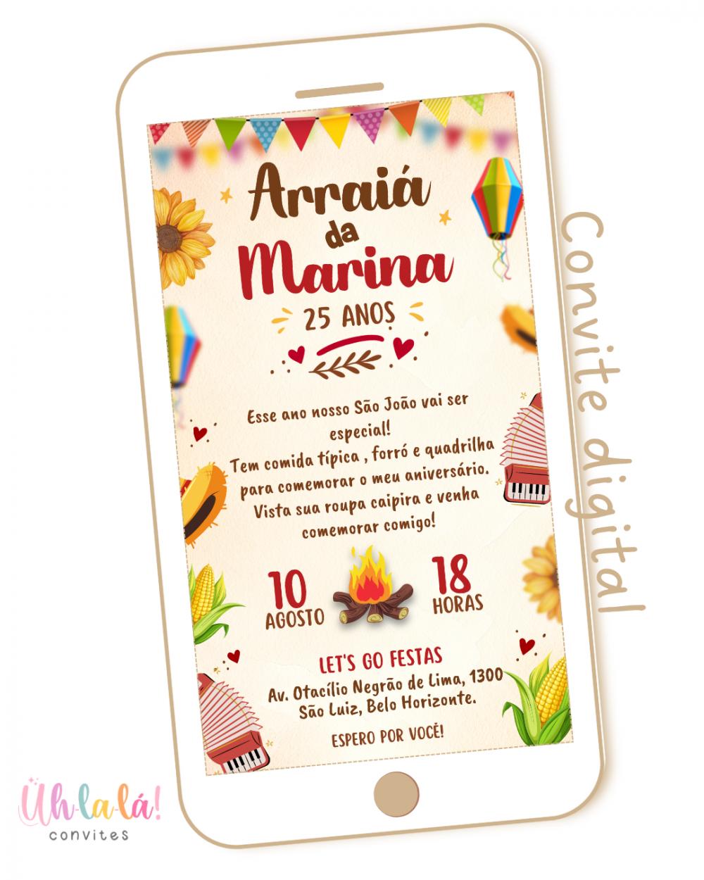 Convite Digital Meu Arraiá | Festa Junina