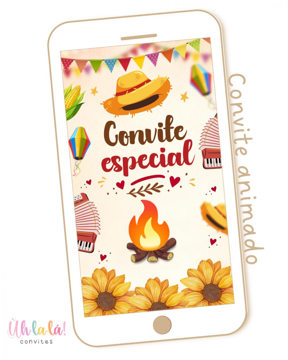 Convite Animado Meu Arraiá | Festa Junina (em vídeo)