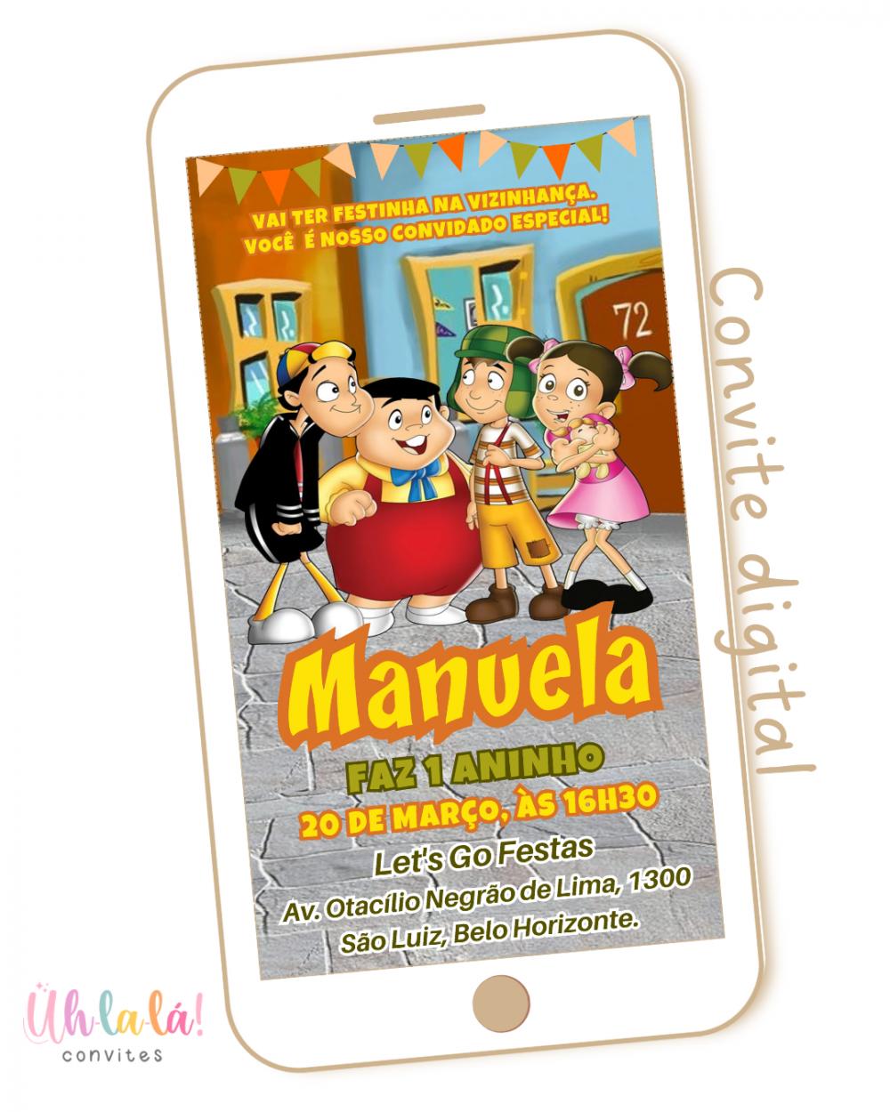 Convite Digital Turma do Chaves