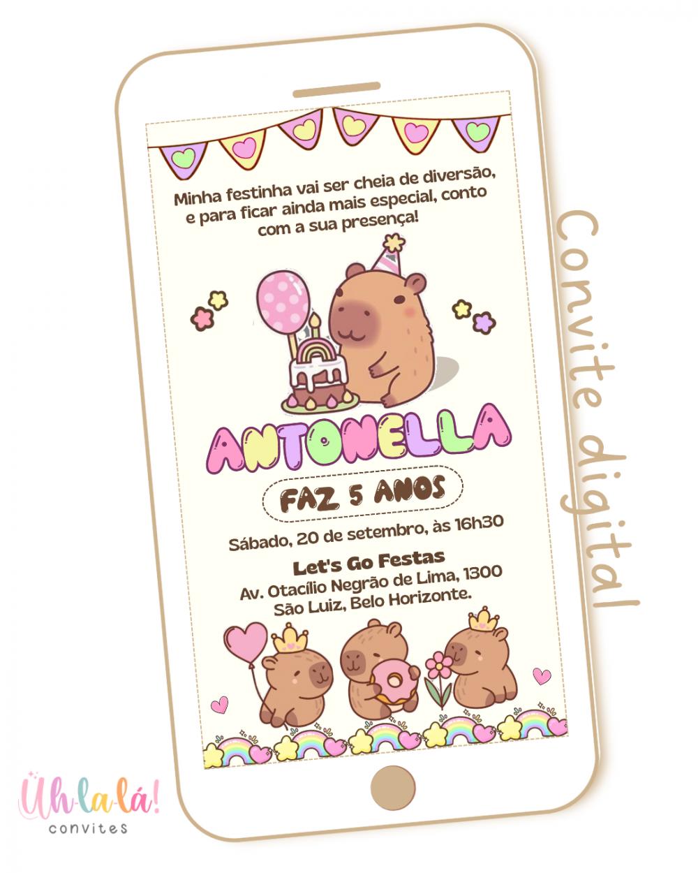 Convite Digital Capivara