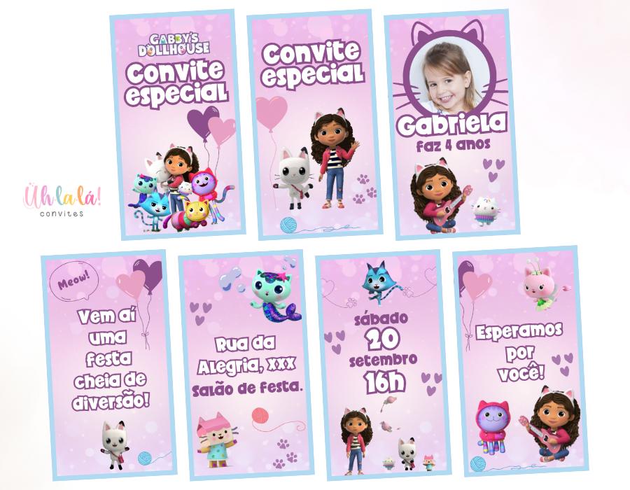 Convite Animado A Casa Mágica da Gabby