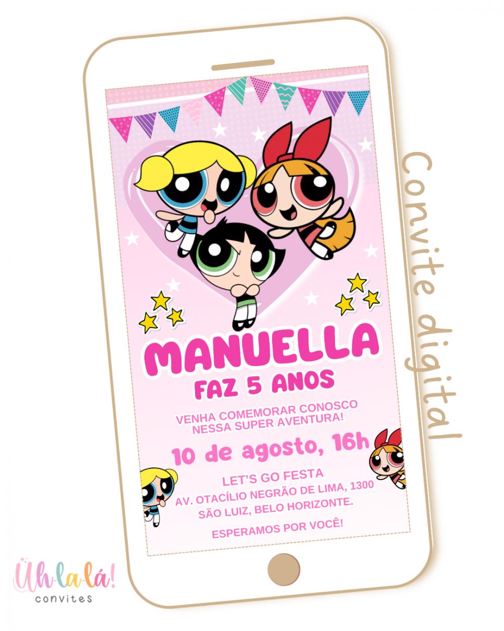 Convite Digital As Meninas Super Poderosas