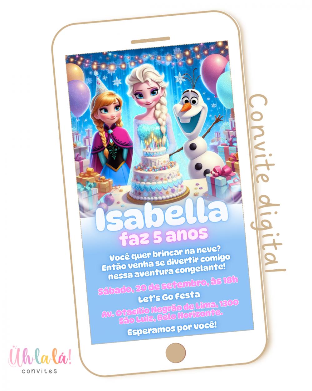 Convite Digital Frozen
