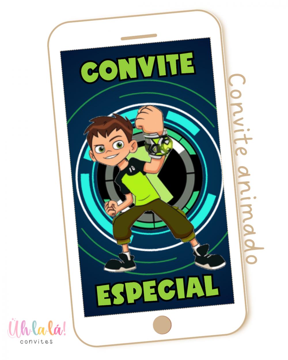 Convite animado Ben 10 (em vídeo)
