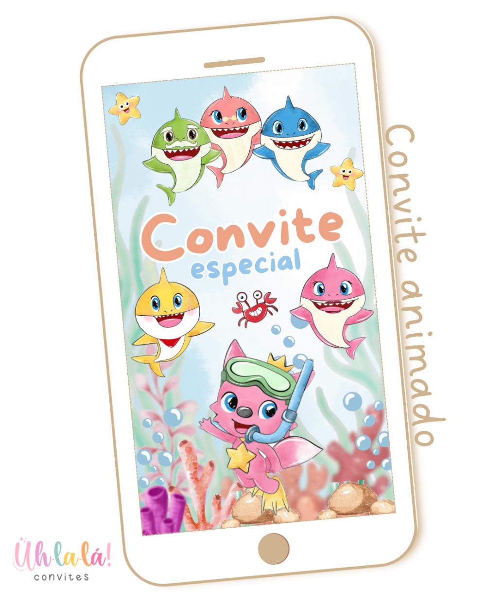 Convite Animado Baby Shark (em vídeo)