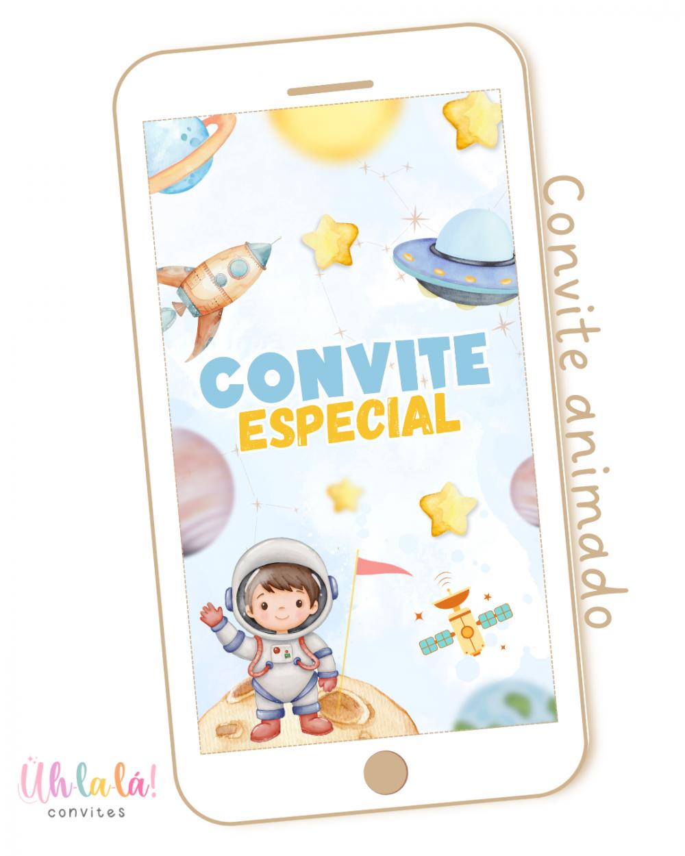 Convite Animado Astronauta