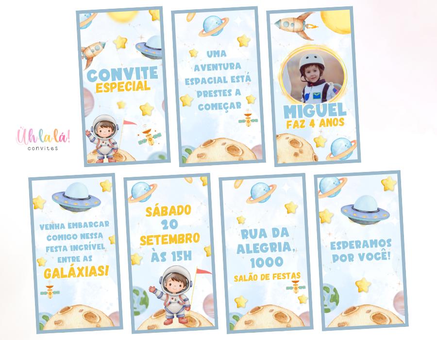 Convite Animado Astronauta