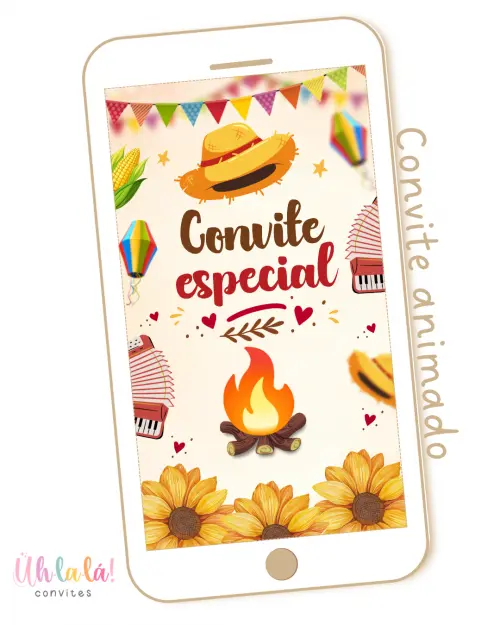 Convite Animado Meu Arraiá | Festa Junina (em vídeo)