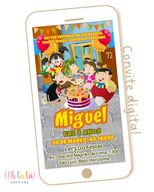 Convite Digital Turma do Chaves
