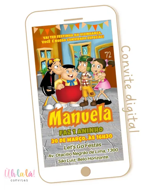 Convite Digital Turma do Chaves