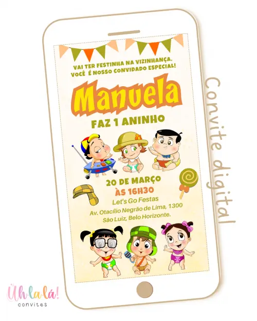 Convite Digital Turma do Chaves Baby