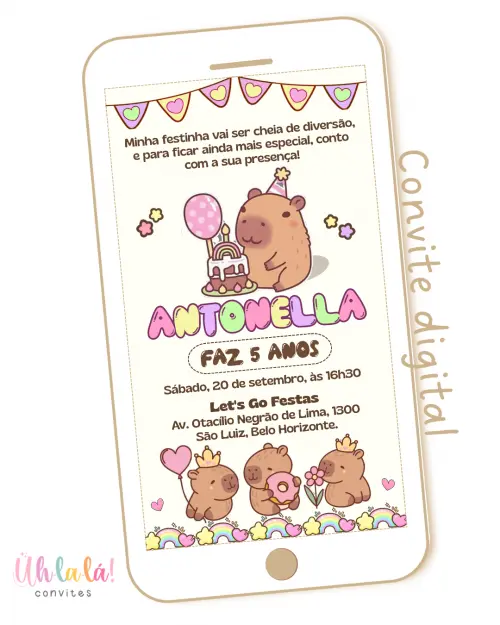 Convite Digital Capivara