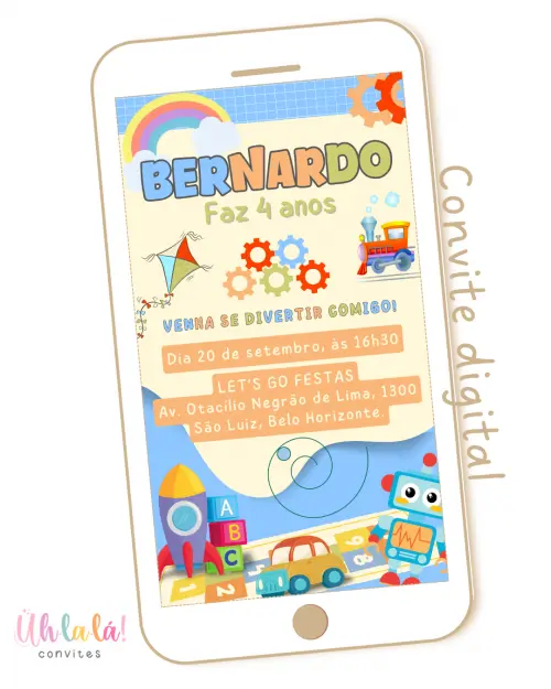 Convite Digital Fábrica de Brinquedos