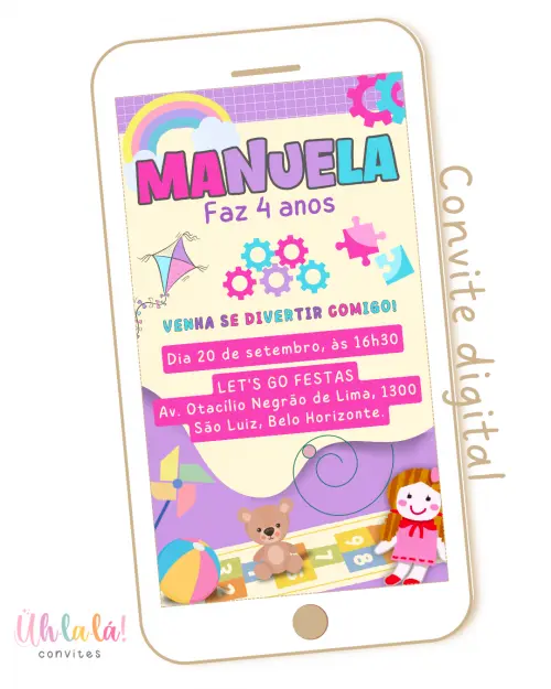 Convite Digital Fábrica de Brinquedos