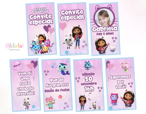 Convite Animado A Casa Mágica da Gabby