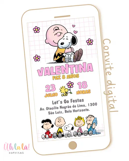 Convite Digital Snoopy
