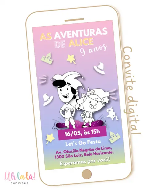 Convite Digital As Aventuras de Mike
