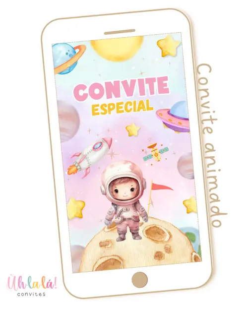 Convite Animado Astronauta