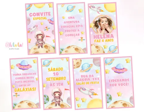 Convite Animado Astronauta
