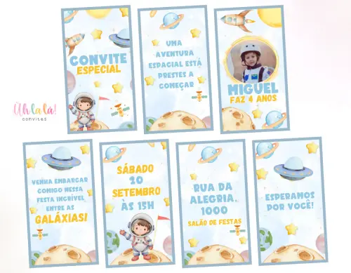 Convite Animado Astronauta