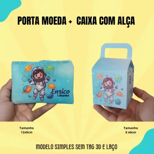 Kit Porta Moeda + Caixa com Alça