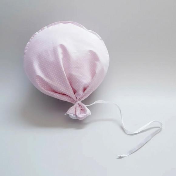 Almofada Balão Rosa Poá Branco para Parede