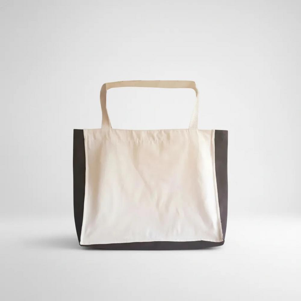 Tote Bag Sustentável Crua / Marrom Escuro