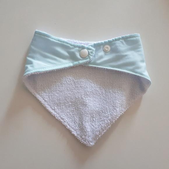 Babador atoalhado bandana Azul bebê